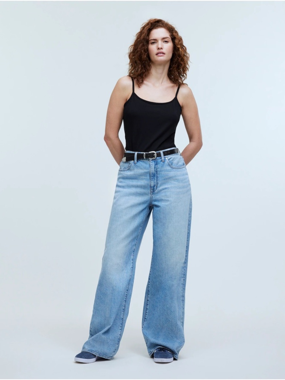 Madewell Curvy Superwide-Leg Jeans in Ahern Wash: Airy Denim Edition